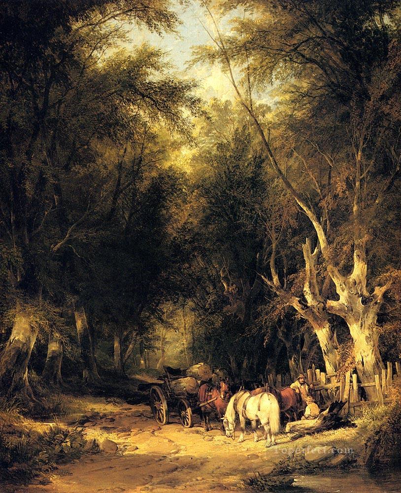「新しい森」の田園風景 ウィリアム・シェイアー・シニア油絵
